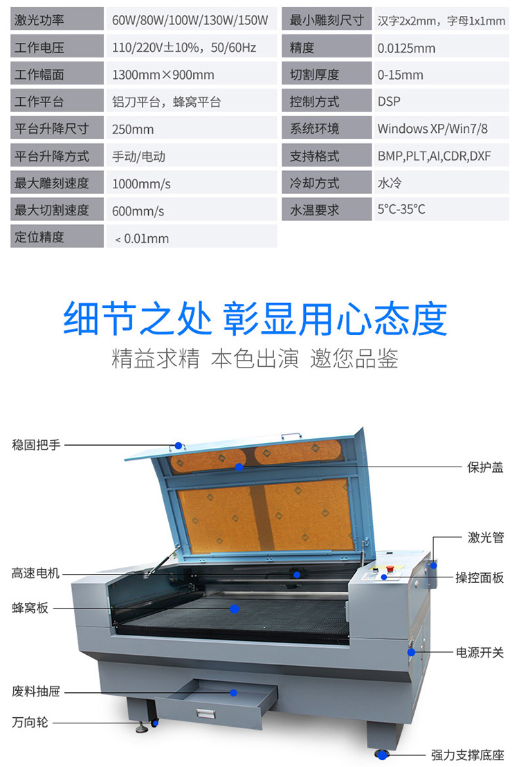 1390激光雕刻机「CO2激光雕刻机」(图2)